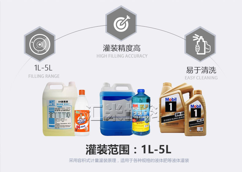 玻璃水灌裝機(jī)灌裝范圍