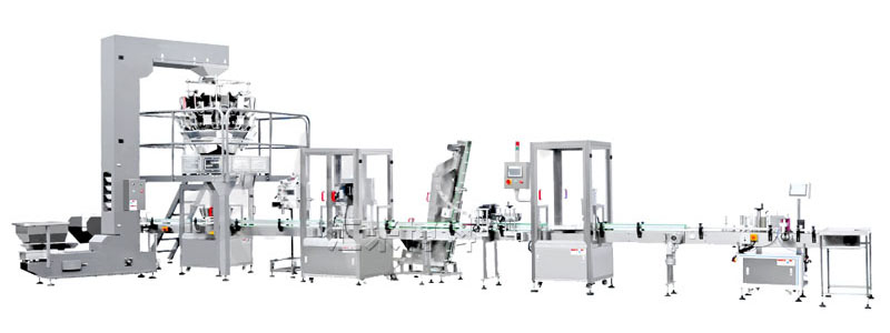 全自動五谷雜糧顆粒(塑料瓶金屬蓋)稱重包裝